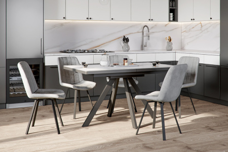 Стул B224-M (B224-m LIGHT GREY VL08, BK)																														